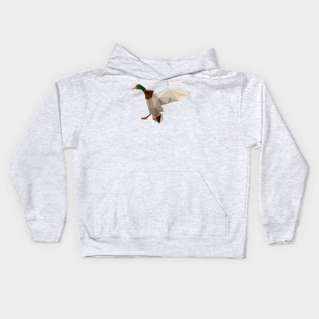 Mallard Duck Kids Hoodie by DigitalShards